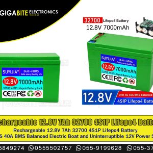 Rechargeable 12.8V 7Ah 32700 4S1P Lifepo4 Battery